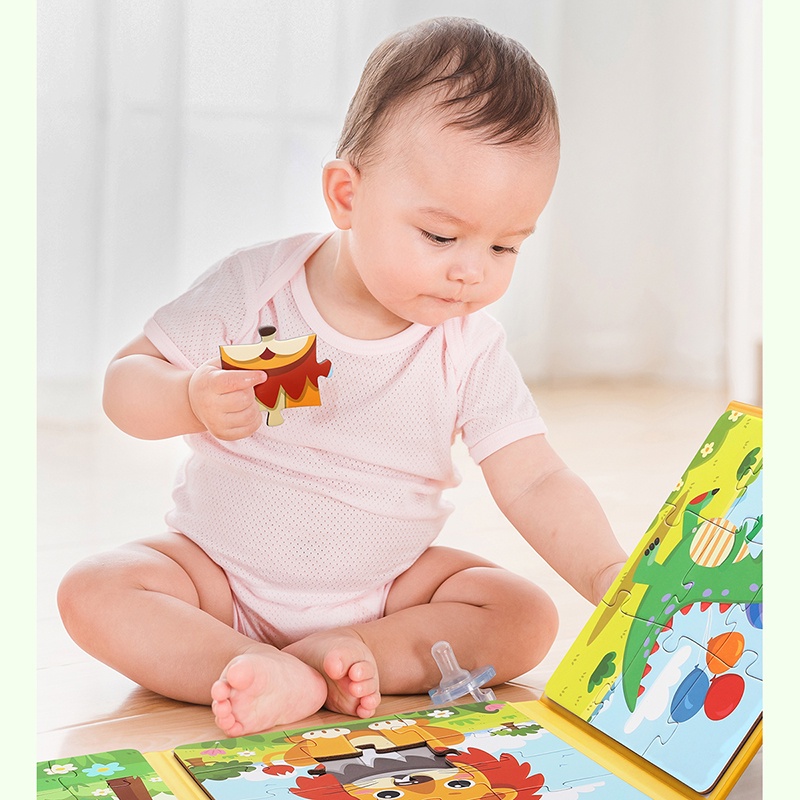 Đồ chơi ghép hình có từ tính gồm 3 tranh cấp độ từ dễ đến khó cho bé từ 0 đến 6 tuổi