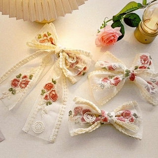 Kẹp tóc phối nơ lớn phong cách thời trang Hàn Quốc