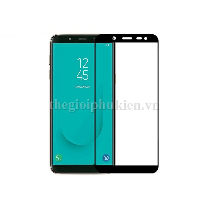 Dán kính cường lực full 5D tràn màn hình SamSung Galaxy J6 2018 phủ màu - Giá rẻ