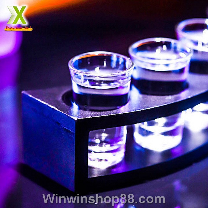 Khay Đựng 6 Ly Rượu Uống Full Shot Hình Chữ S - Winz.vn