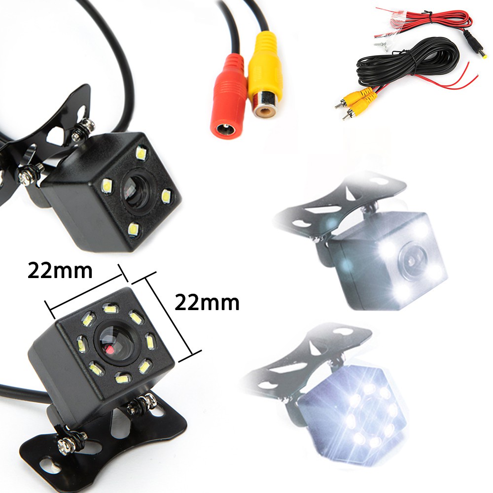 Camera Lùi Xe 4 LED / 8 LED / Hồng Ngoại 120 Độ HD Hỗ Trợ Đỗ Xe Tầm Nhìn Ban Đêm