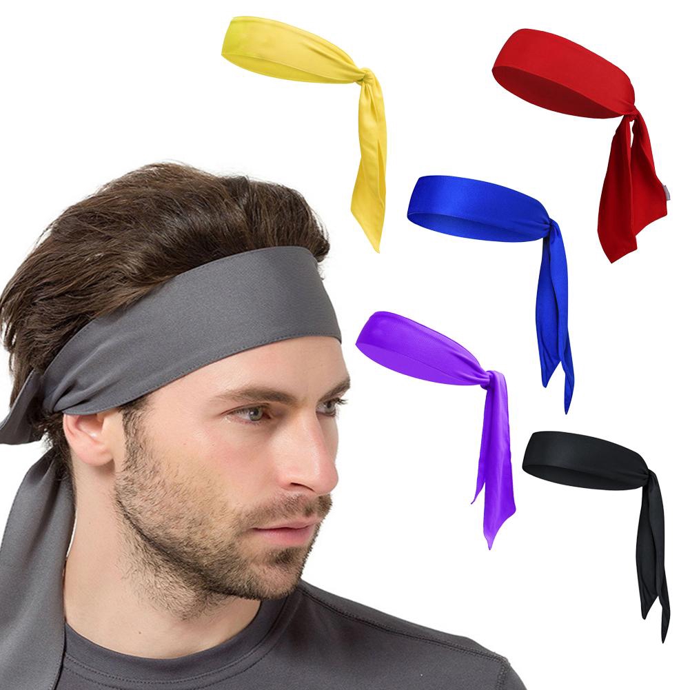 Thể thao ngoài trời Quần vợt Sweatband Chạy xe đạp Yog Hairband Solid Color Head Band Sport An toàn