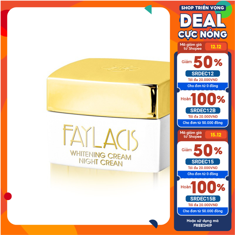 Kem dưỡng trắng da ban đêm whitening Faylacis Taiwan