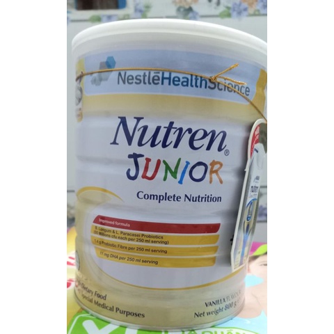 [Tặng 01 Gối ôm bút chì cho bé] Sữa bột Nutren Junior 800g. Date 2023