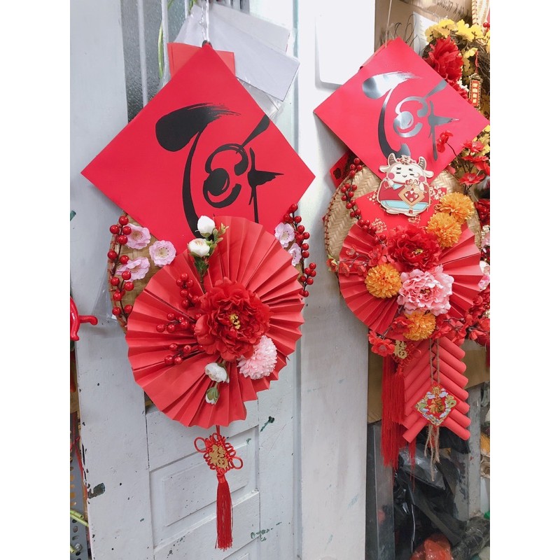 Mẹt trang trí TẾT trang trí dẻ quạt cực sang
