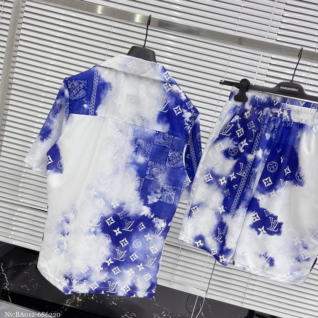 Quần Áo Bộ Pijama LV Chất Vải Lụa Cực Mát Mịt - Bộ Đồ Nam Pijama GC Cực Chất