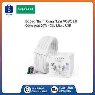 Bộ sạc nhanh công nghệ vooc 2.0 - công suất 20w - cáp micro usb