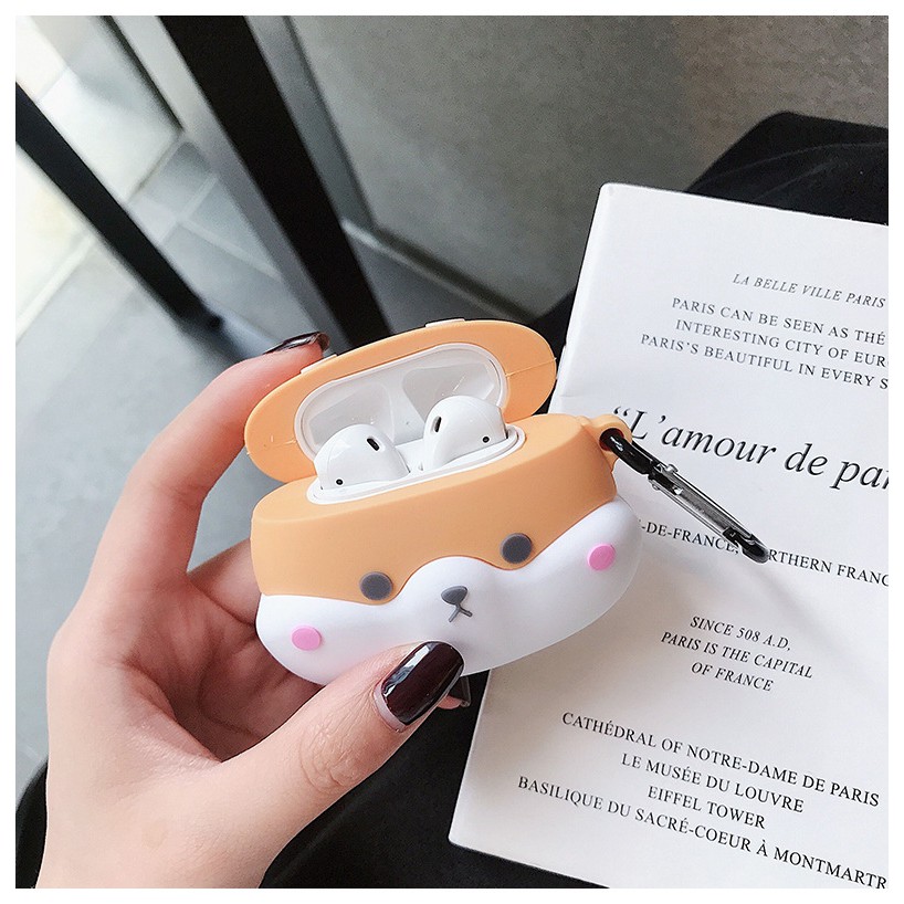 Vỏ bảo vệ bao đựng tai nghe Airpod 1/Airpod 2-Mã ốp cún cogi