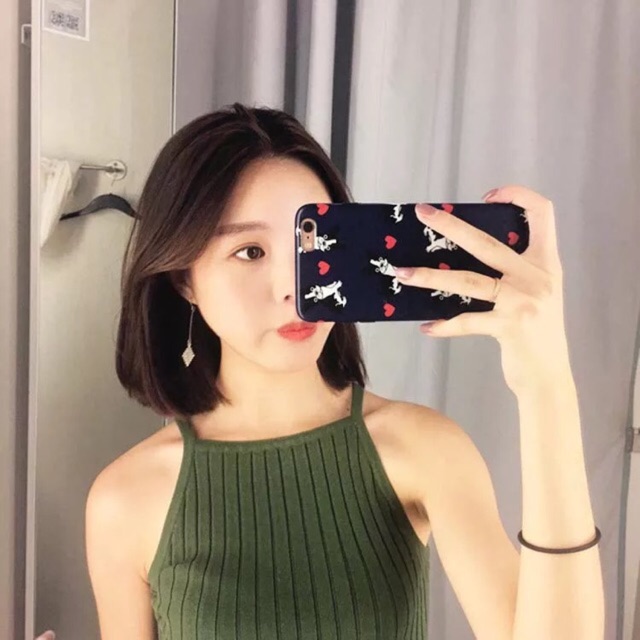 Bông tai dáng dài hình tứ giác đính hạt 2312