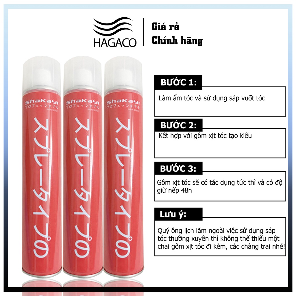 Gôm xịt tóc giữ nếp siêu đỉnh shakayi chính hãng MN37