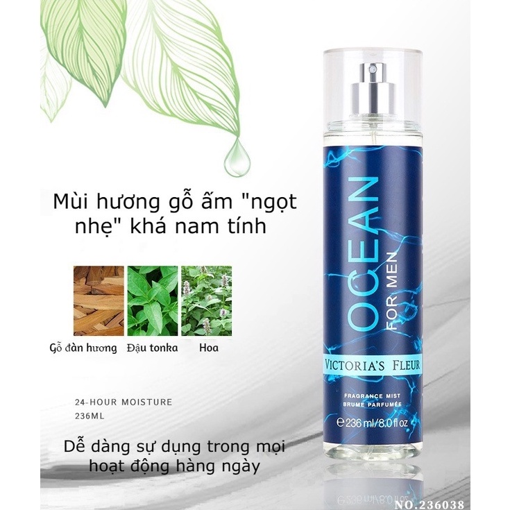 Xịt thơm toàn thân body mist cho nam Victoria's Fleuer