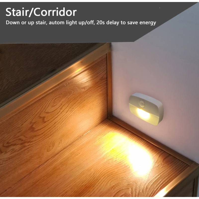 Coza Đèn Ngủ Cảm Biến Người Thông Minh Đèn Led Cảm Biến Tự Động Chuyển Động Pir Không Dây Đèn Phòng Cầu Thang Tủ Quần Áo Hành Lang Cảm Biến Hồng Ngoại
