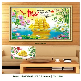 Tranh thêu thư pháp chữ nhẫn lavender lv3336 , lv3373 , lv3399 , lv3465