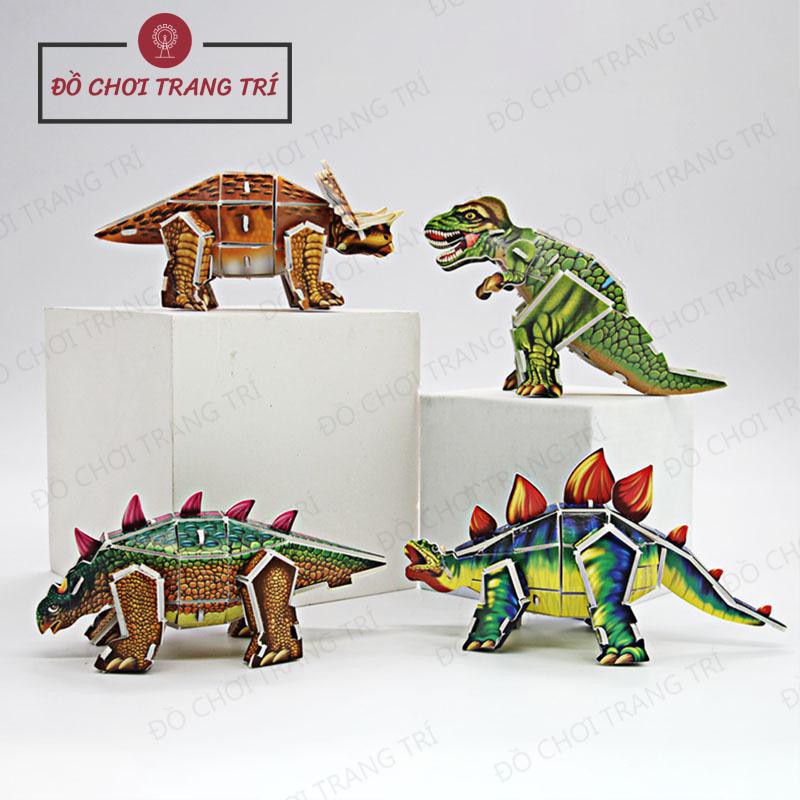 Mô hình 3D giấy tự lắp ráp - mô hình khủng long
