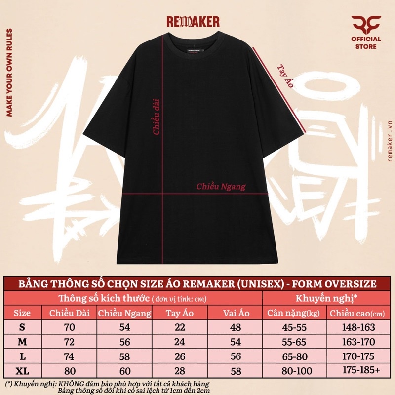 Áo Thun REMAKER Bling Coddle Tee Oversize Unisex Tay Lỡ - Washed - Local Brand Chính Hãng