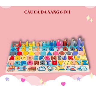 Đồ chơi giáo dục, thông minh - Bộ câu cá đa năng 6 dòng giúp bé sáng tạo, tư duy Logic, vừa học vừa chơi