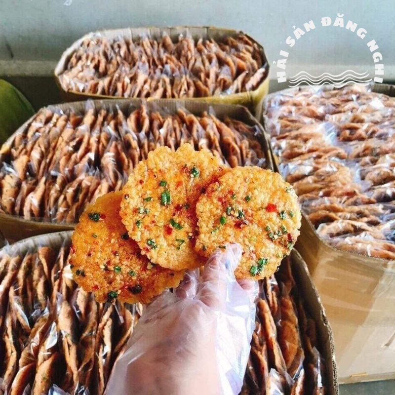 Cơm Cháy Chiên Mắm Hành Ớt Beo Béo Thơm Ngon Giòn Rụm Gói 3 Miếng Ít Vụn