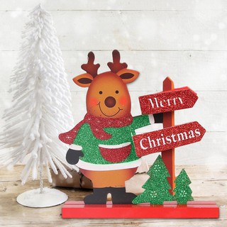 Phụ Kiện Trang Trí Giáng Sinh Bằng Gỗ Hình Ông Già Noel / Người Tuyết / Tuần Lộc