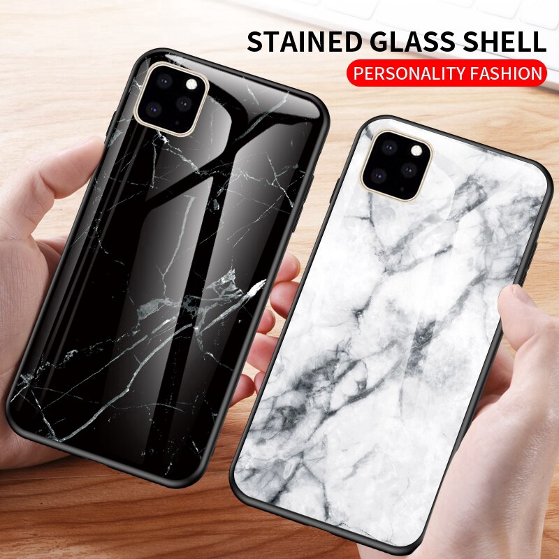 Marble Case for Google Pixel 4 XL 3A 3 2 XL Case Luxury Grain Hard Tempered Glass Protective Back Cover Case