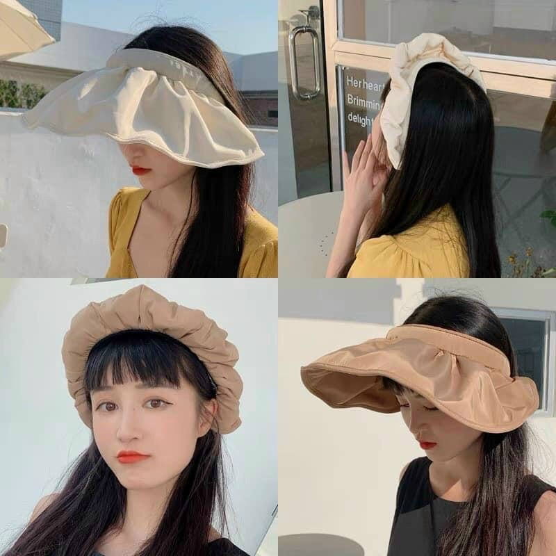 Nón Đi Biển - Nón Vành Rộng Nửa Đầu Che Nắng Chống Tia Uv Thời Trang Mùa Hè Nữ
