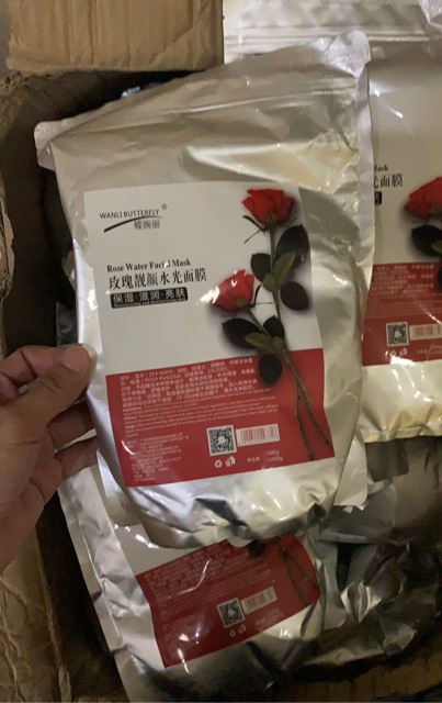 Bột đắp mặt nạ Hoa Hồng Đỏ Collagen gói 1kg ( loai 2 bong )