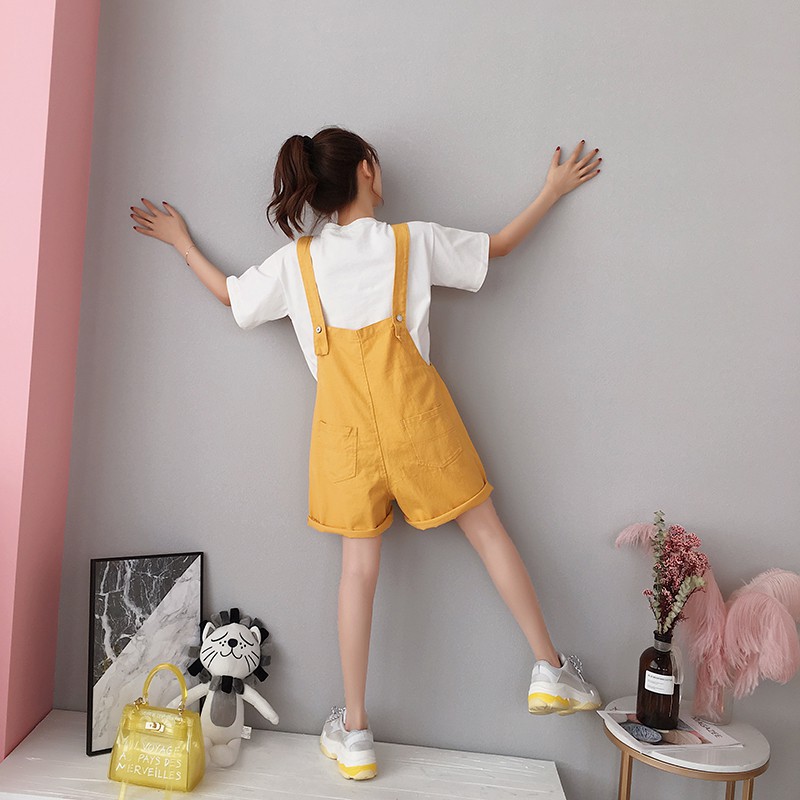 ◎❣Quần Short Yếm Ống Rộng Thời Trang Hàn Quốc 2020 Dành Cho Nữ | BigBuy360 - bigbuy360.vn