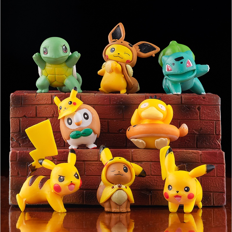 Bộ 8 mô hình pokemon xinh xắn dùng để trang trí