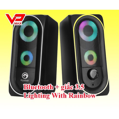 Loa Bluetooth MARVO SG-266BT 2.0 Stereo LED Gaming Speakers Lighting With Rainbow Effects