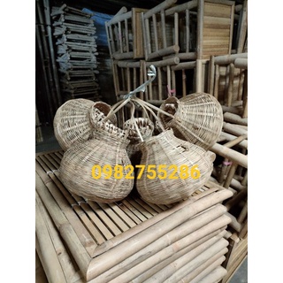 Giỏ tre đựng tôm cá có quai