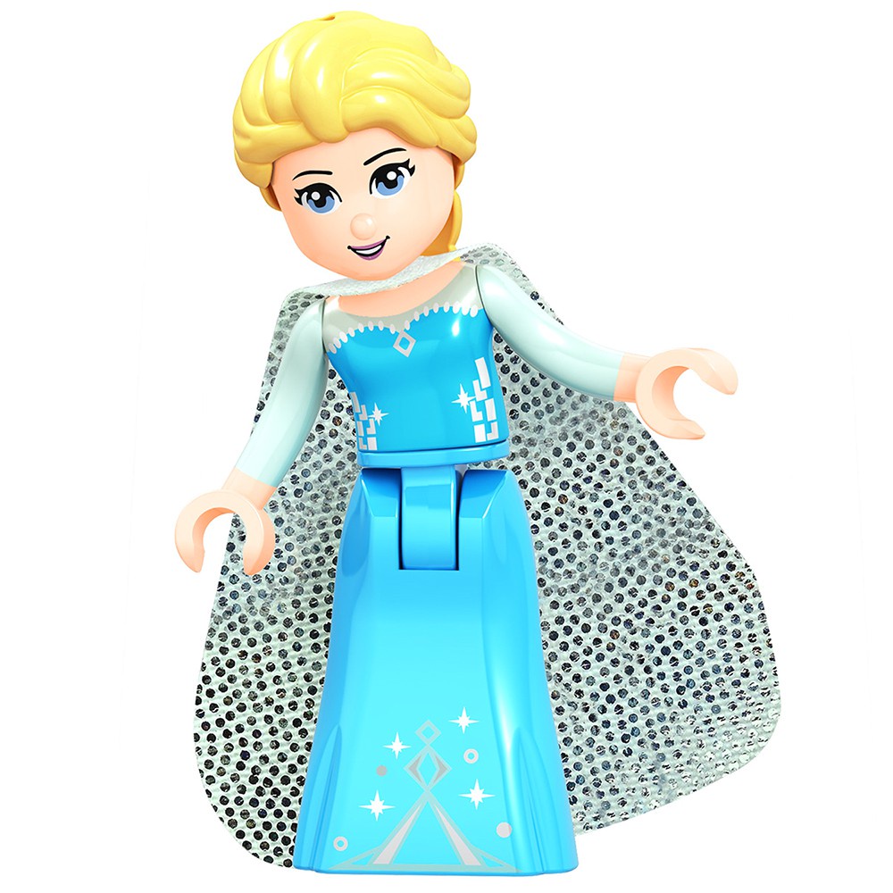 DISNEY Lego Đồ Chơi Lắp Ráp Mô Hình Nhân Vật Elsa Cinderella Ariel