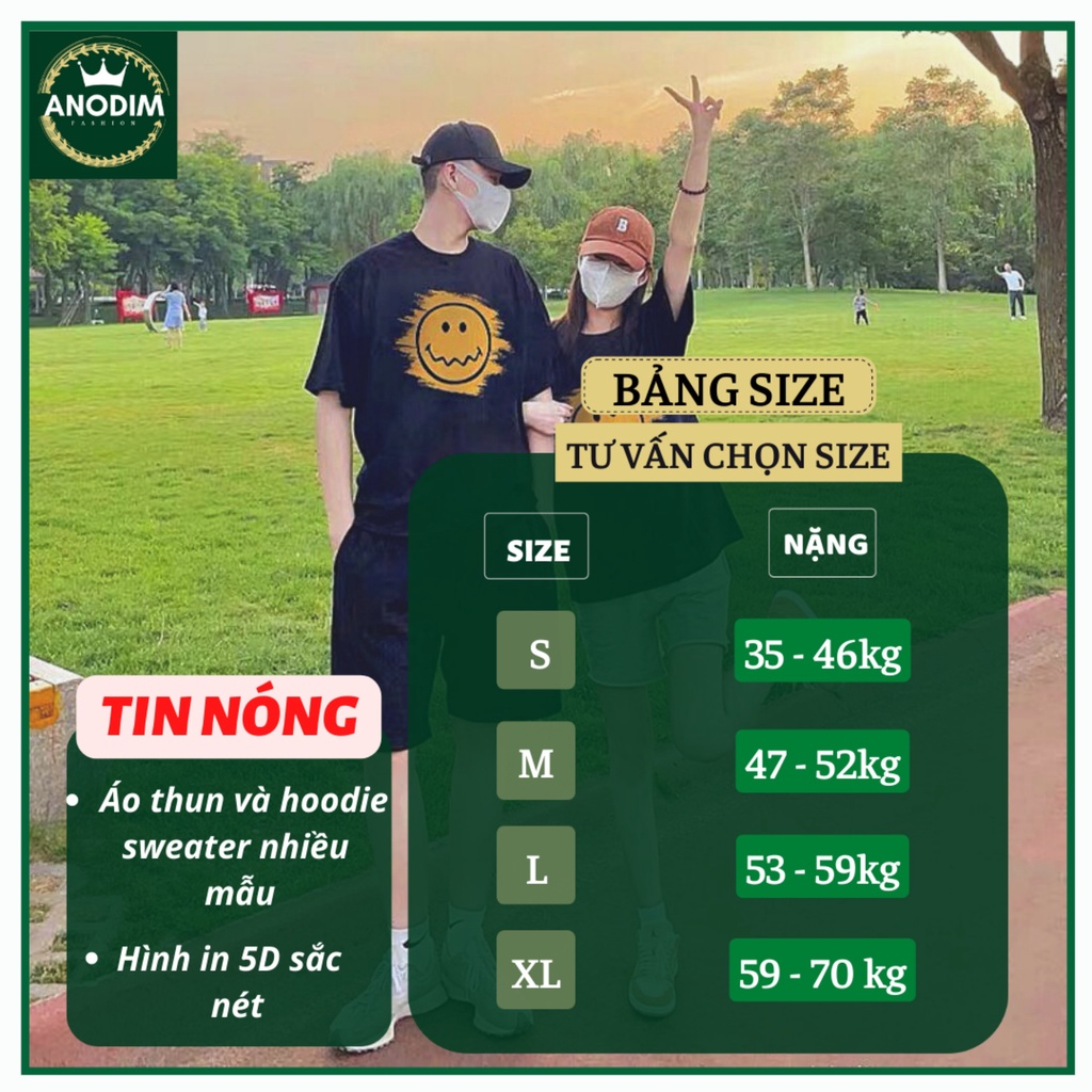 Áo thun cặp đôi, áo đôi in hình MẶT CƯỜI unisex basic cá tính
