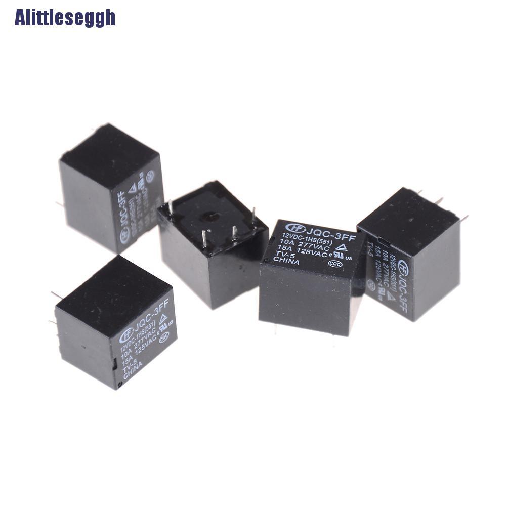 Bộ 5 rơ le 4 chân 12VDC SRD-S-112DM 15A 125VAC lõi điện