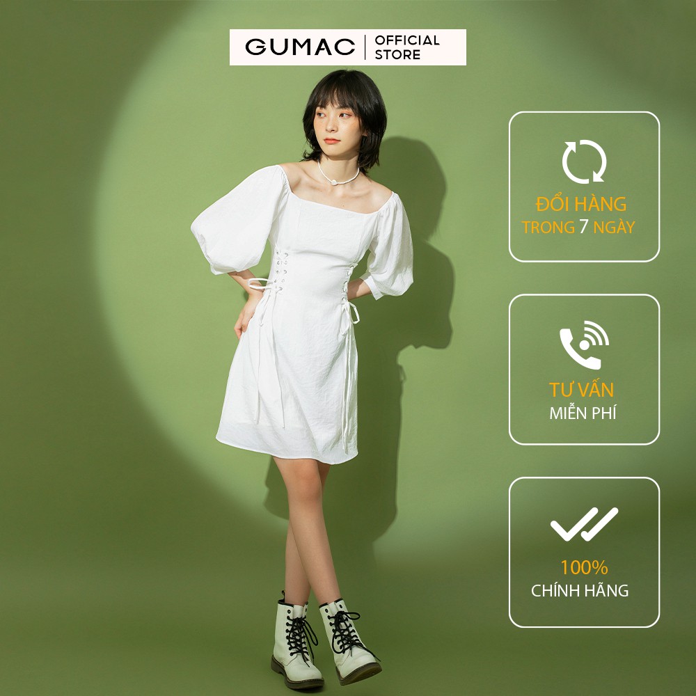 Đầm nữ xòe đan dây mắt cáo GUMAC DB1129 đủ màu đủ size, phong cách năng động trẻ trung
