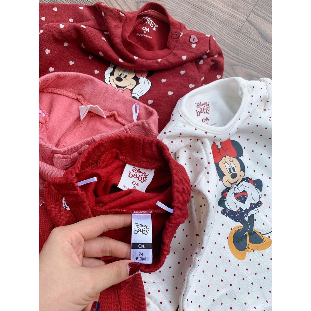 Bộ nỉ bông bé gái Mickey
