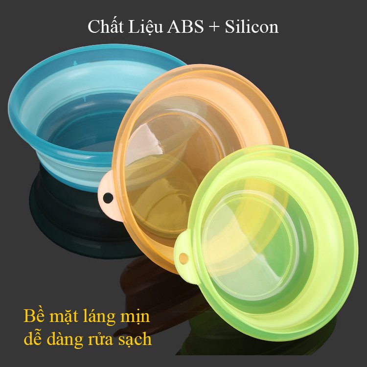Bát trộn mồi câu cá Silicon ,khay chậu đựng mồi câu có thể gấp gọn tiện lợi