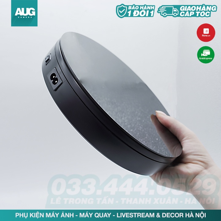 ĐẾ XOAY BÀN XOAY SẢN PHẨM 23CM - CHỊU LỰC 7KG - BÀN QUAY SẢN PHẨM, ĐẾ QUAY SẢN PHẨM - AUG Camera Hà Nội