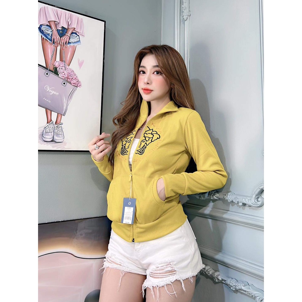Áo khoác nữ thêu thu đông thời trang phong cách - AK_10