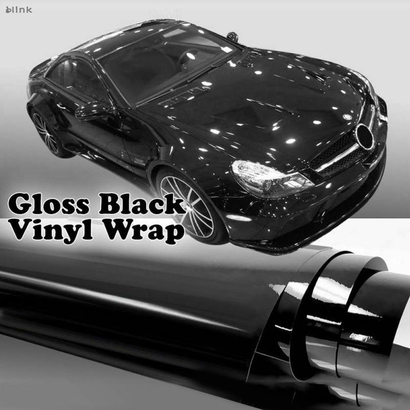 Auto Glossy Black Vinyl Wrap Film Cars Dán Decal với Air Bubble Free