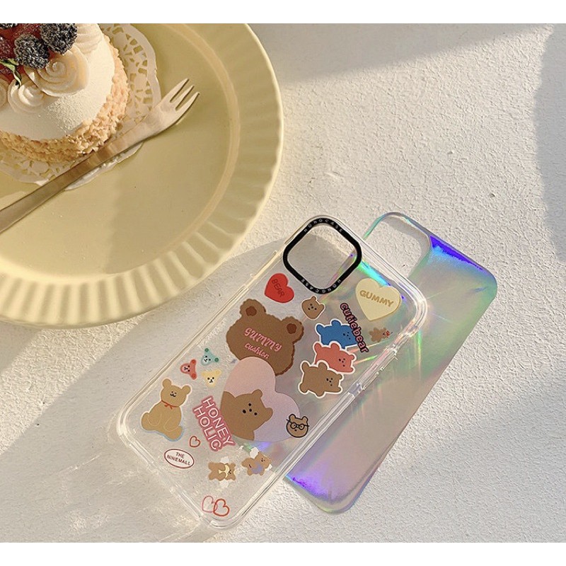 Ốp lưng GẤU & CHERRY VIỀN CHỐNG SHOCK (k kèm skin hologram, mua skin inbox shop gửi link) | BigBuy360 - bigbuy360.vn