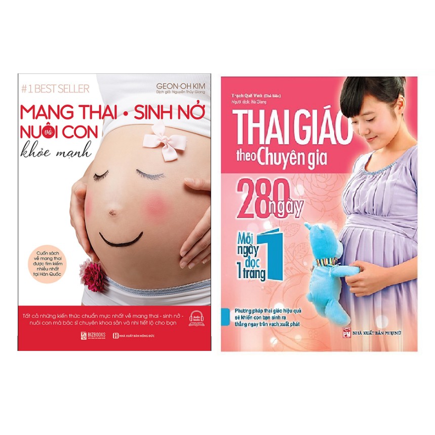 Sách - Combo Mang Thai Sinh Nở Nuôi Con Khỏe Mạnh + Thai giáo theo chuyên gia