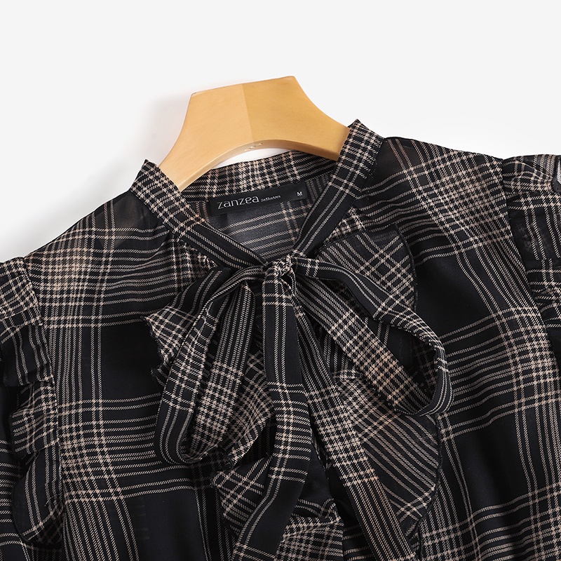 Set đồ Zanzea gồm áo tay phồng kẻ sọc + áo hai dây bên trong thời trang dành cho nữ