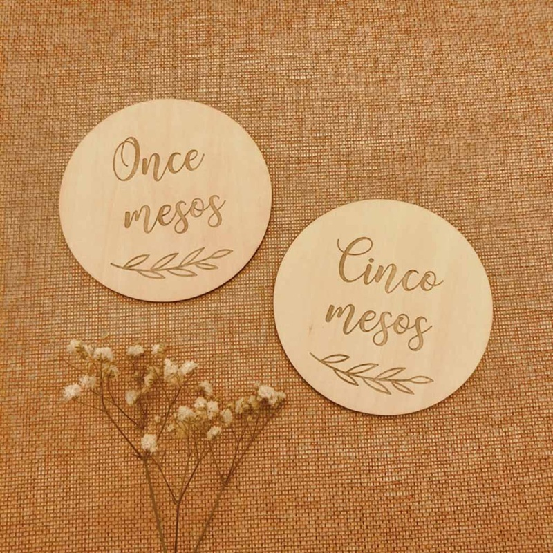 Set 14 Tấm Thẻ Ghi Âm Phát Triển Theo Tháng Làm Phụ Kiện Chụp Ảnh Cho Bé Sơ Sinh