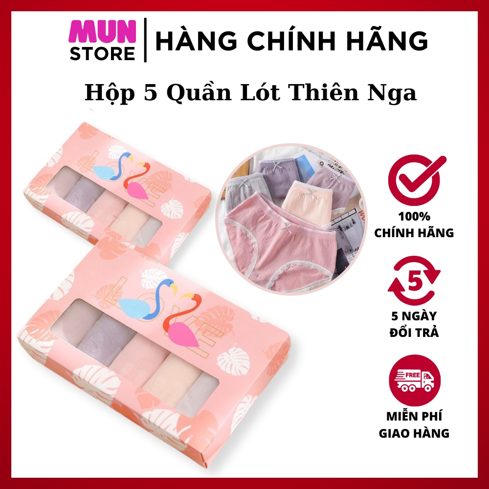 Hộp 5 Quần Lót Thiên Nga kháng khuẩn hàng cao cấp Free size