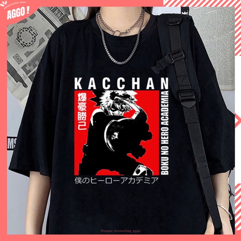 Áo thun tay lửng in hình Bakugou Katsuki anime My Hero Academia nam nữ đủ size mới nhất