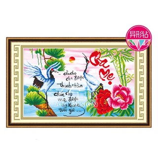 Tranh đính đá cha mẹ 77503