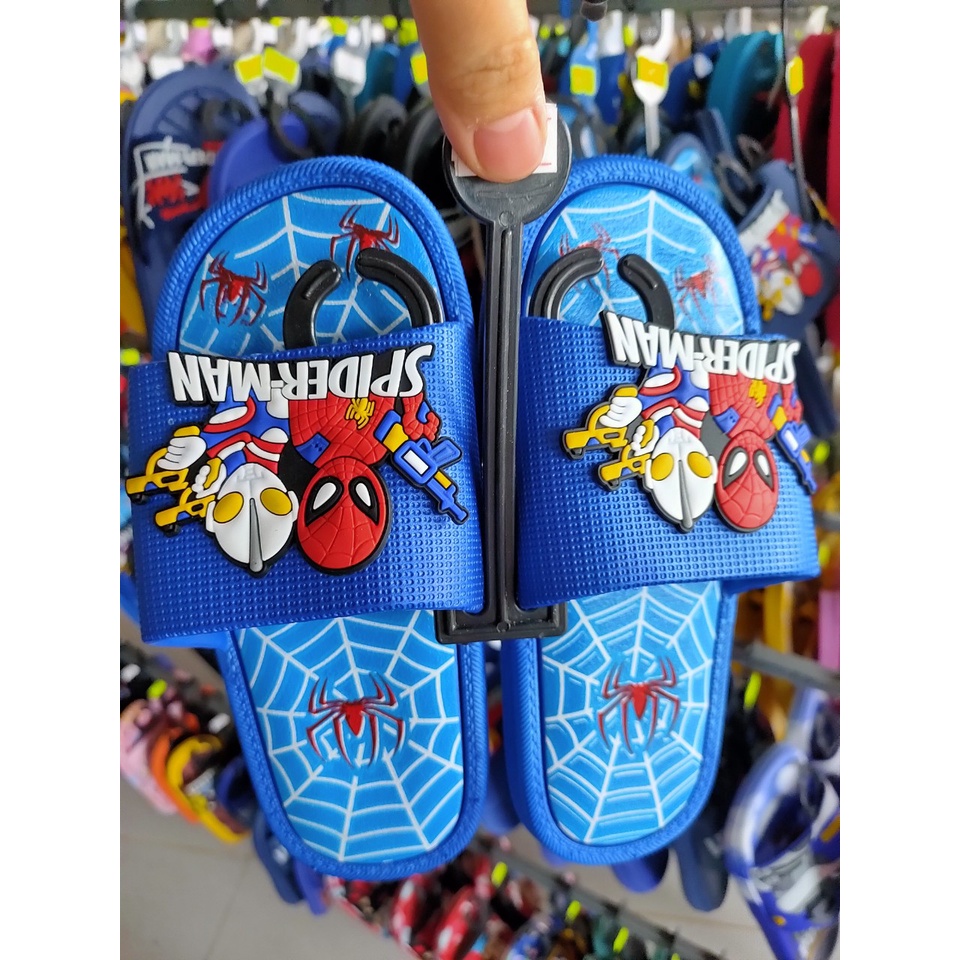 Dép siêu nhân SPIDER MAN cao su dẻo siêu êm cho bé trai