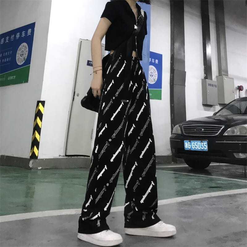 Quần Thể Thao Ống Rộng Phong Cách Hàn Quốc Mới Cho Nữ