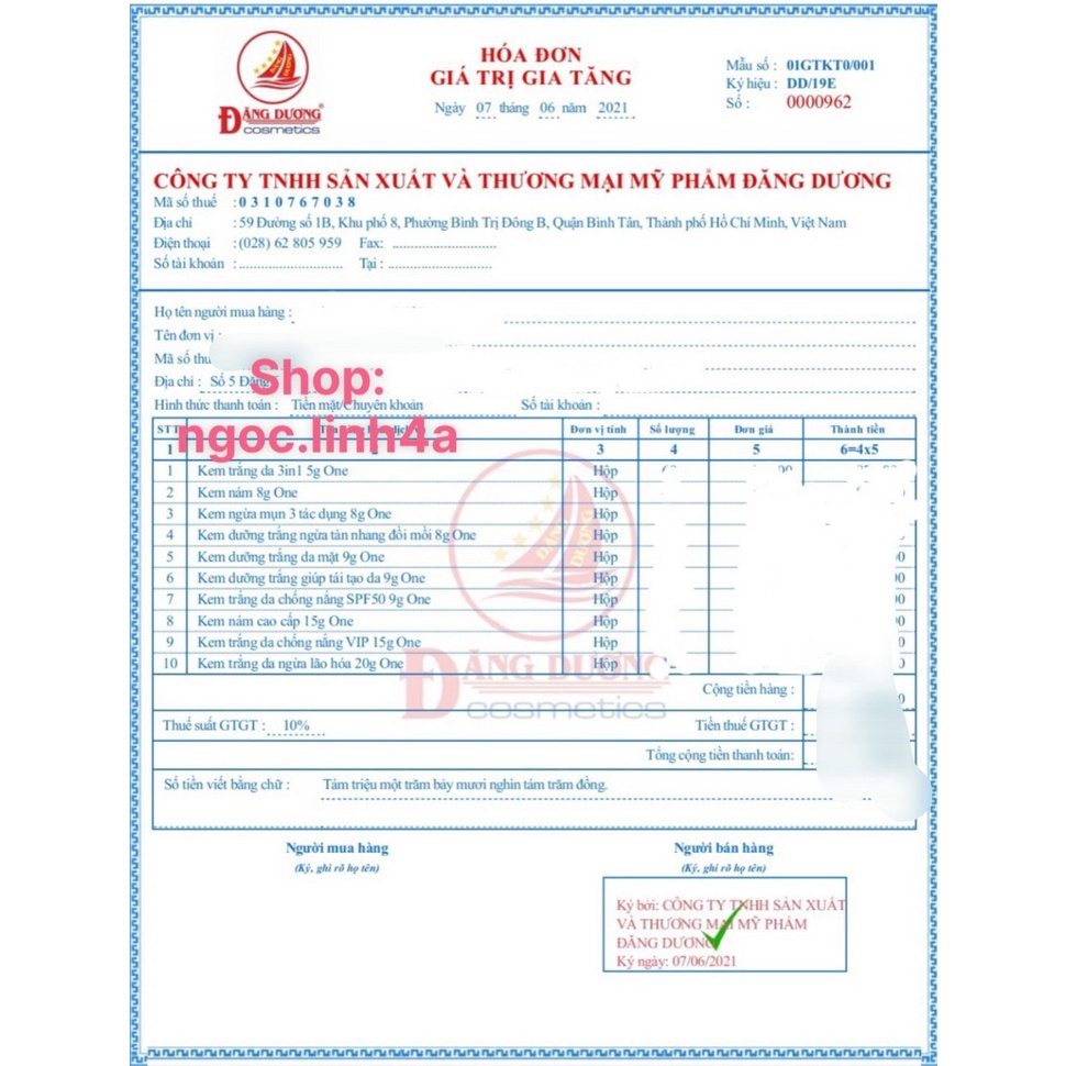 SALE 48% KEM TRẮNG DA TOÀN THÂN ONE TODAY 80G - TEM GIÁ 126.000đ.