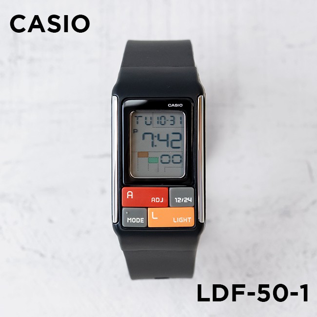 [Ủy Quyền Bởi Casio Anh Khuê]Đồng hồ nam nữ LDF-50-1DR Chống nước Chuẩn 10ATM-Kèm team AK và Giấy Bảo Hành Anh Khuê