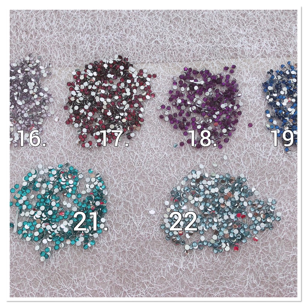 Hạt nhựa giả đá trang trí nón mũ, giày dép, túi xách, váy áo 2-3mm